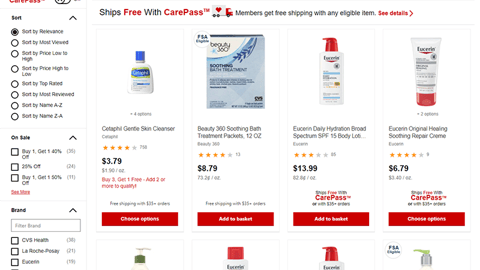 CVS 'Sensitive Friendly' E-Commerce Shop